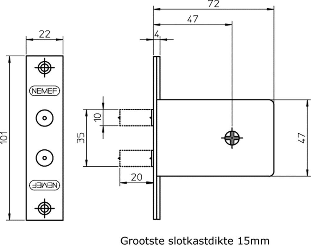 BIJZETSLOT 1008 2GS