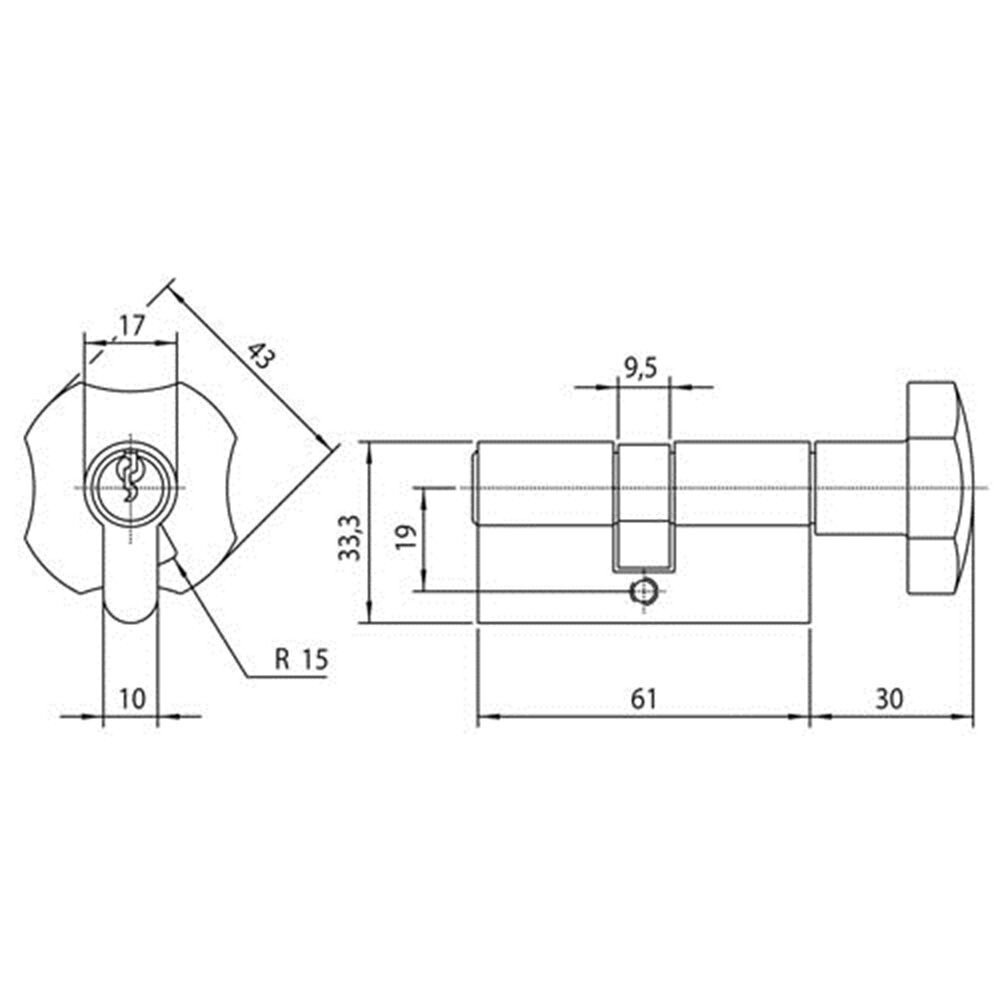 KNOPCILINDER 116/9