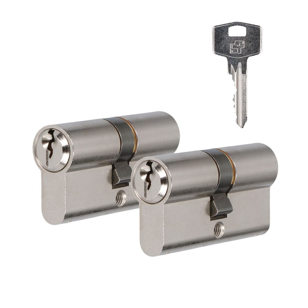 CILINDER S6 30/30 VERNIKKELD 2 GELIJKSL.