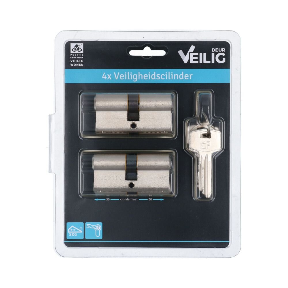 CILINDER S6 30/30 VERNIKKELD 4 GELIJKSL.