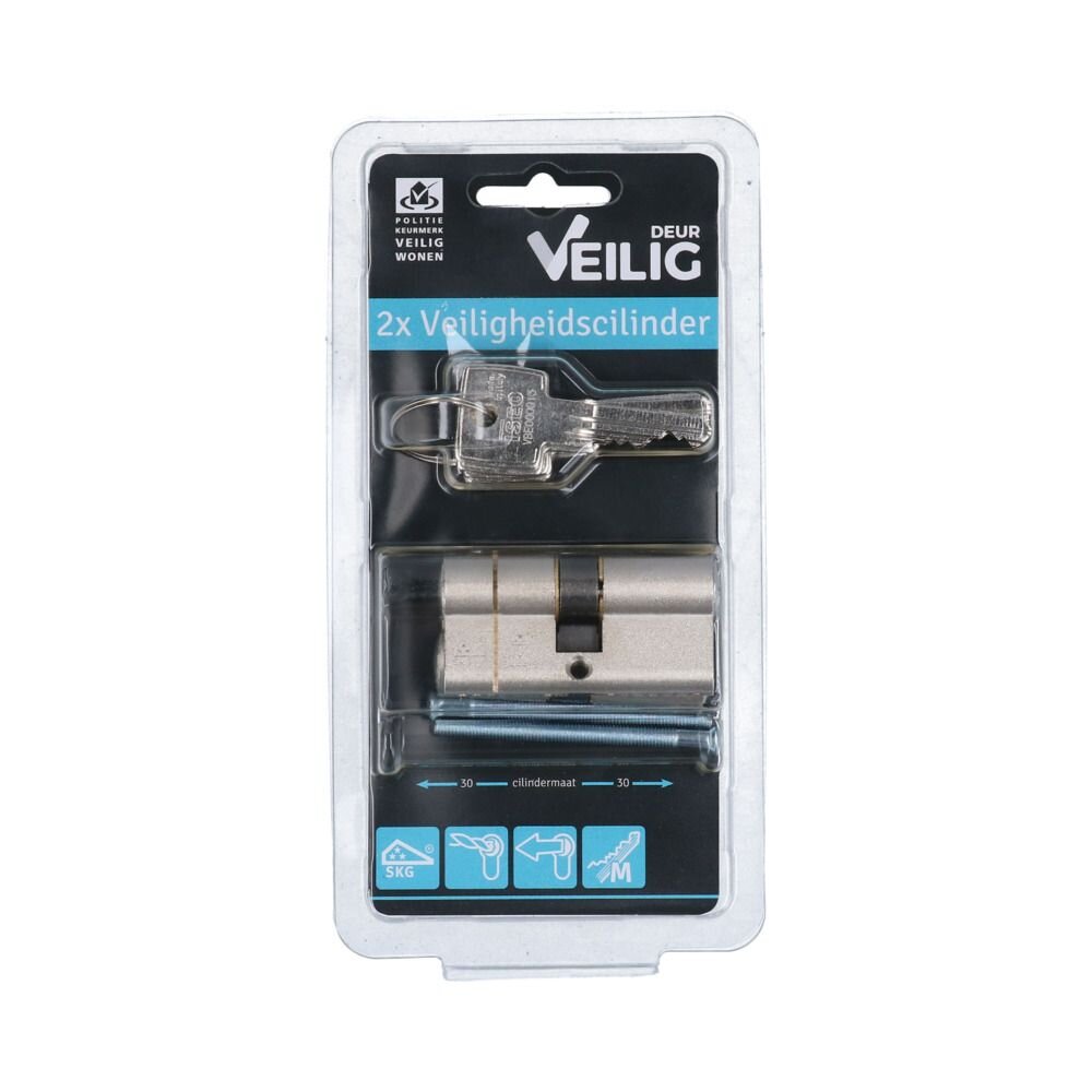 CILINDER S7 30/30 VERNIKKELD 2 GELIJKSLU