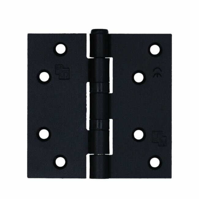 NYLONL. SCHARNIER 89X89 ZWART ROND  3 ST