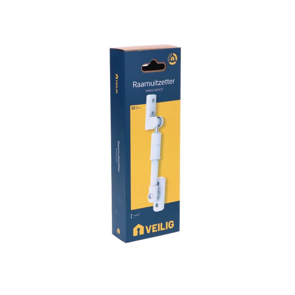 VEILIG TELEUITZETTER 90MM WIT