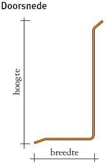 VERZINKT STALEN LATEI 90 X 90 X 3MM L= 1234MM