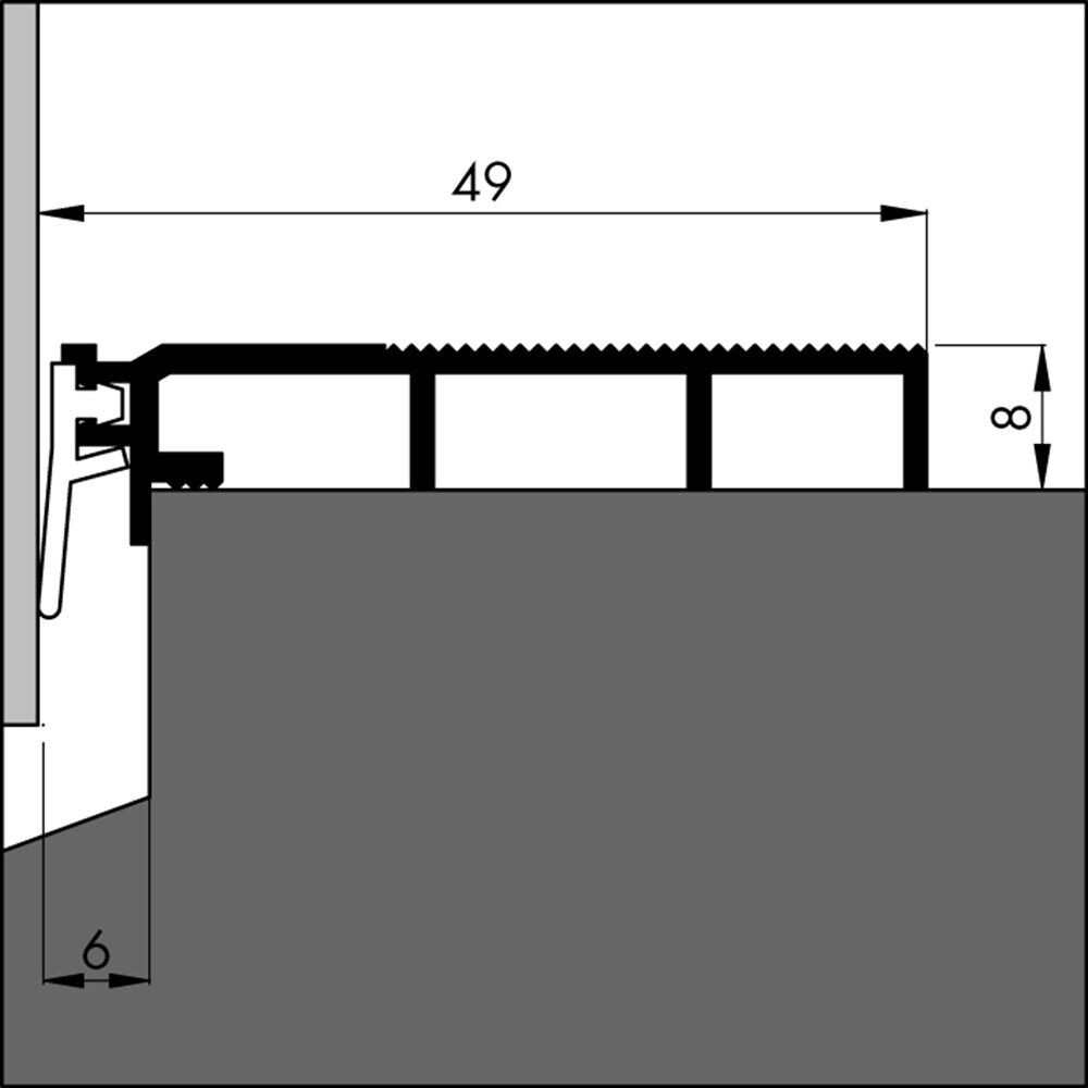 SLIJTDORPEL ANB-7N 300 CM 49MM BR. 8MM HOOG