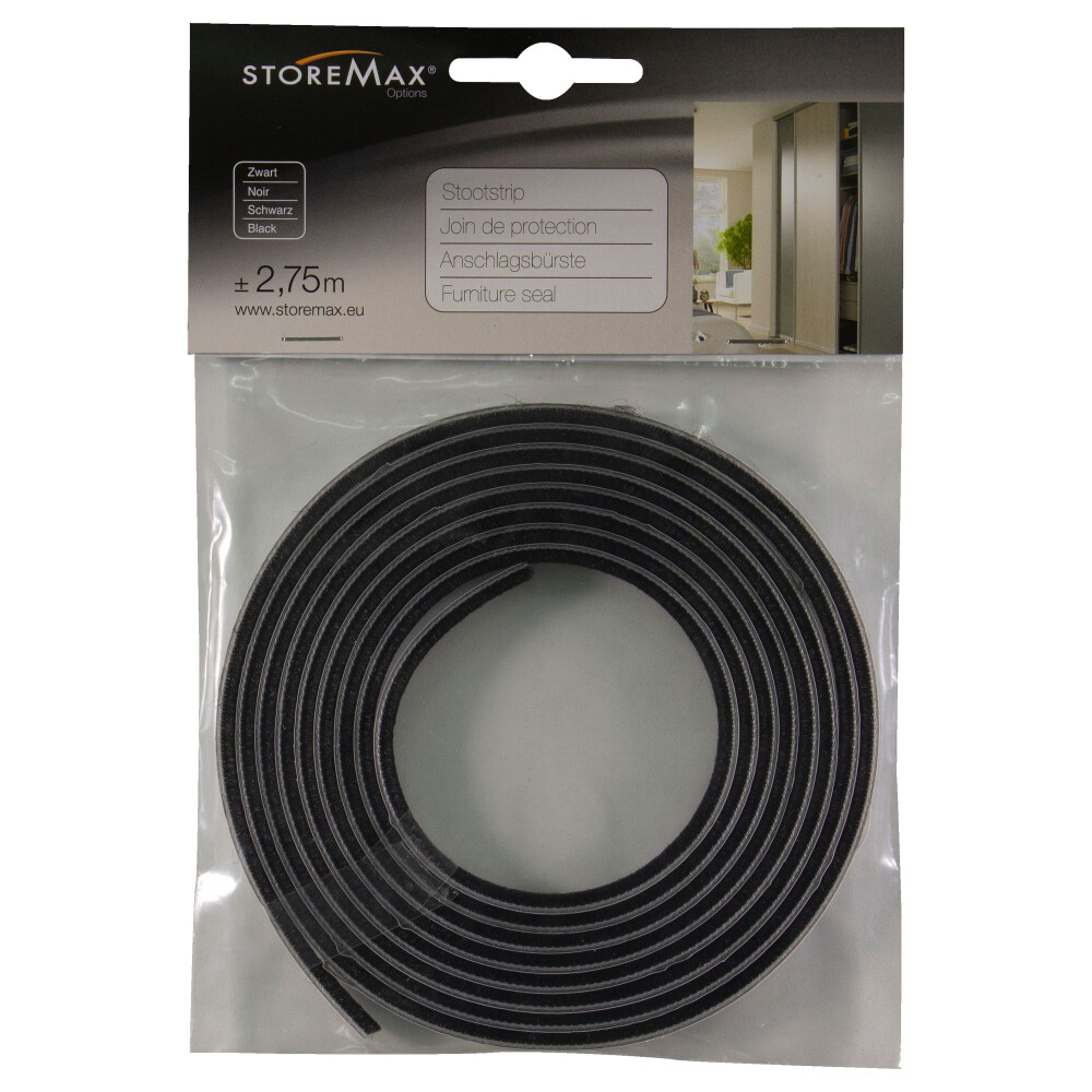 STOREMAX SCHUIFD STOOTSTRIP ZWART 275CM