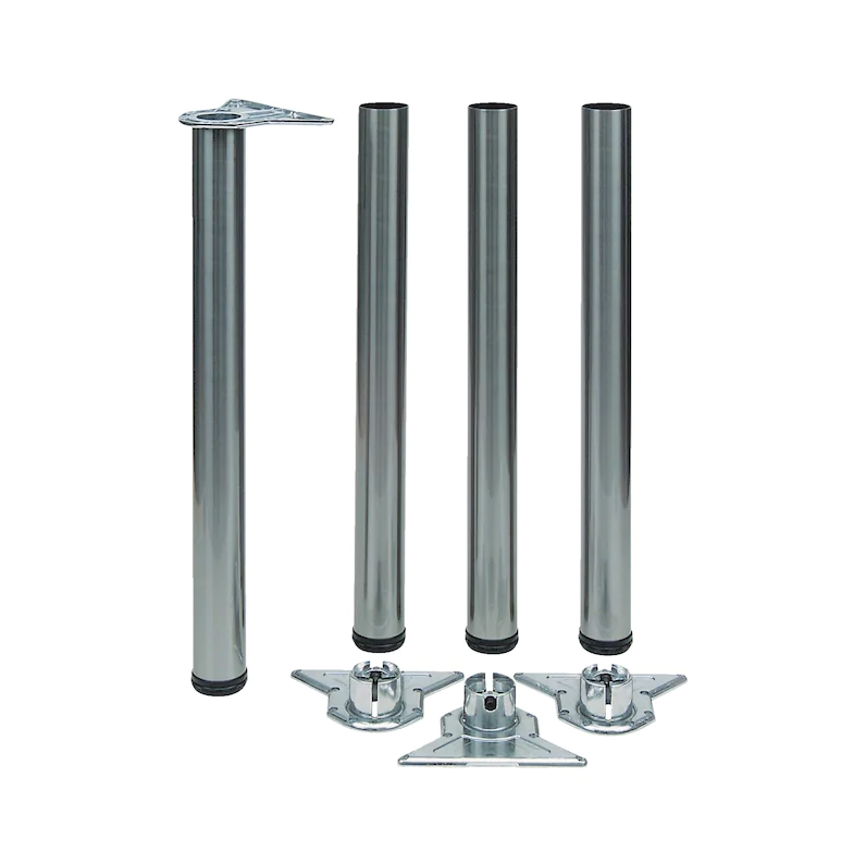 TAFELPOOT 60MM CHROOM 650-750MM VERST.