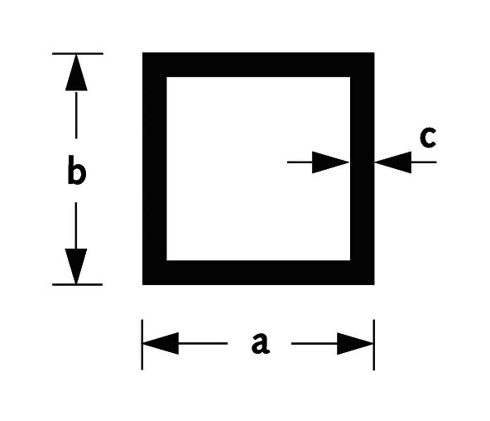ALU VIERKANT 15 X 15 X 1,5MM (2 METER)