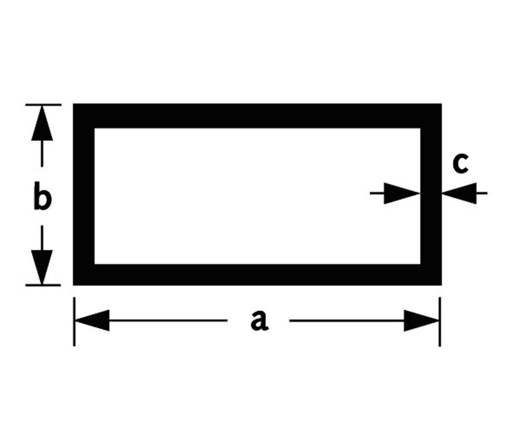 ALU VIERKANT 40 X 20 X 2MM (2 METER)