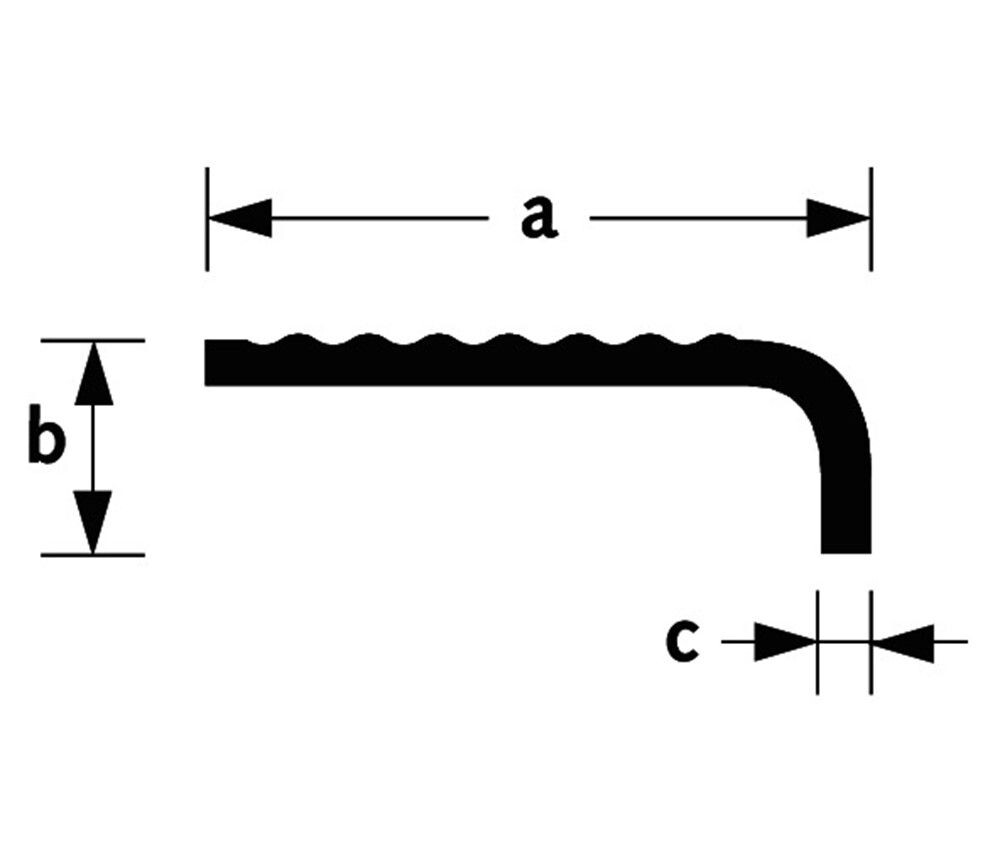ALU L. TRAPKANT 25MM (2 METER)