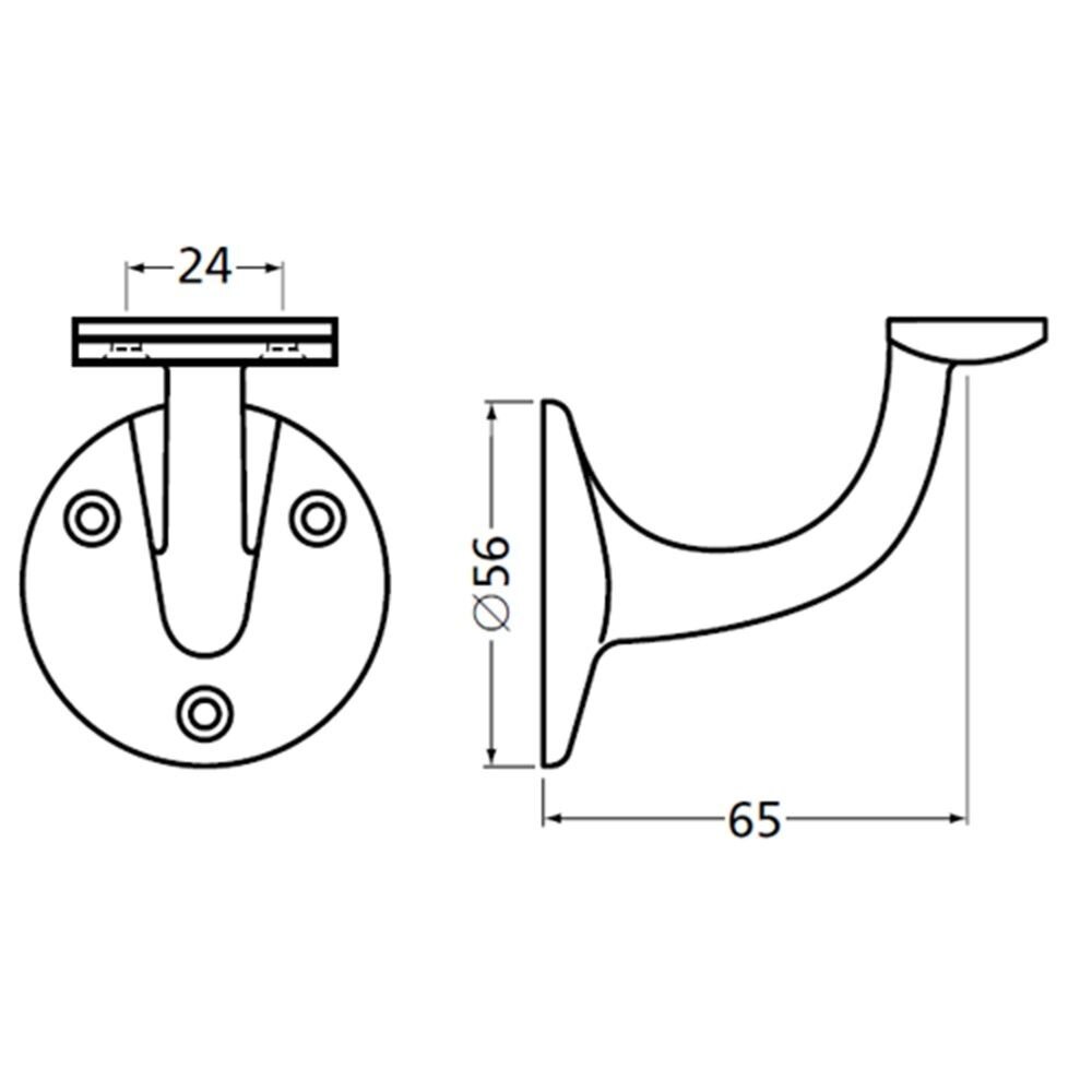 ALUMINIUM LEUNINGHOUDER 3500-70