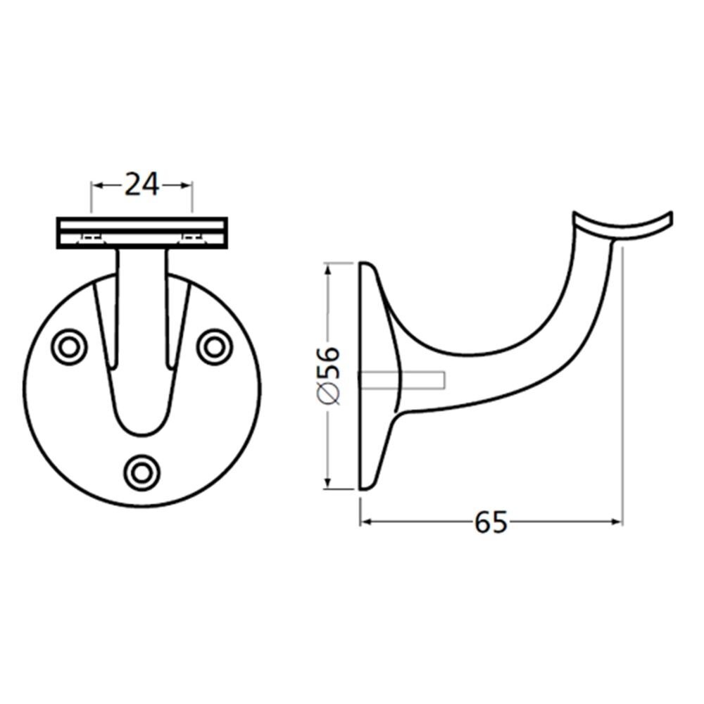 ALUMINIUM LEUNINGHOUDER 3500-01