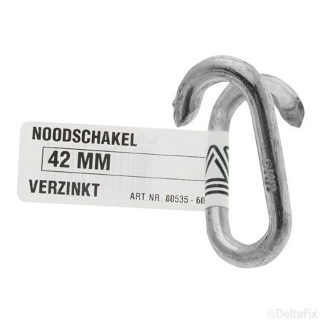 NOODSCHAKEL 42MM VERZINKT