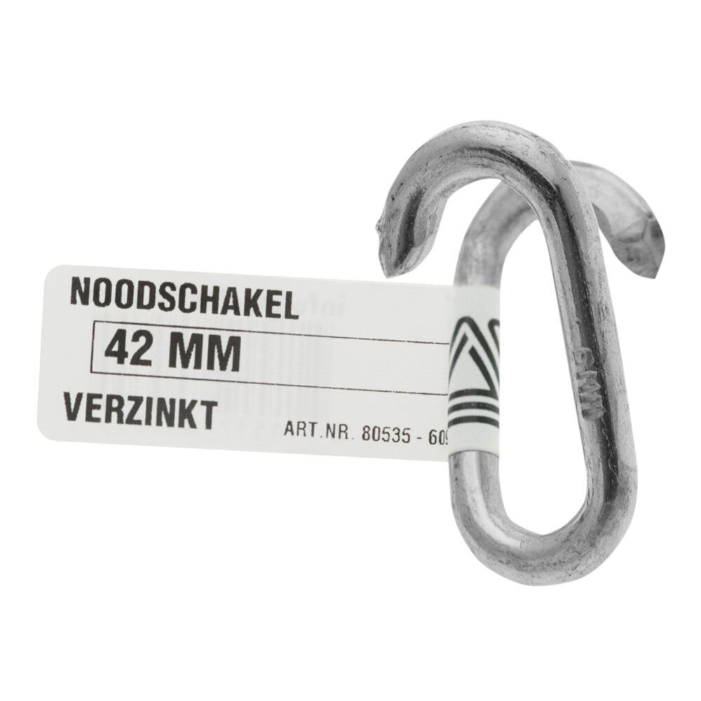 NOODSCHAKEL 42MM VERZINKT