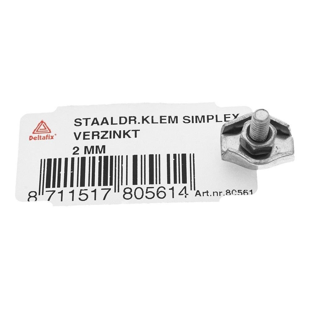 STAALDRAADKLEM 2MM SIMPLEX VERZINKT