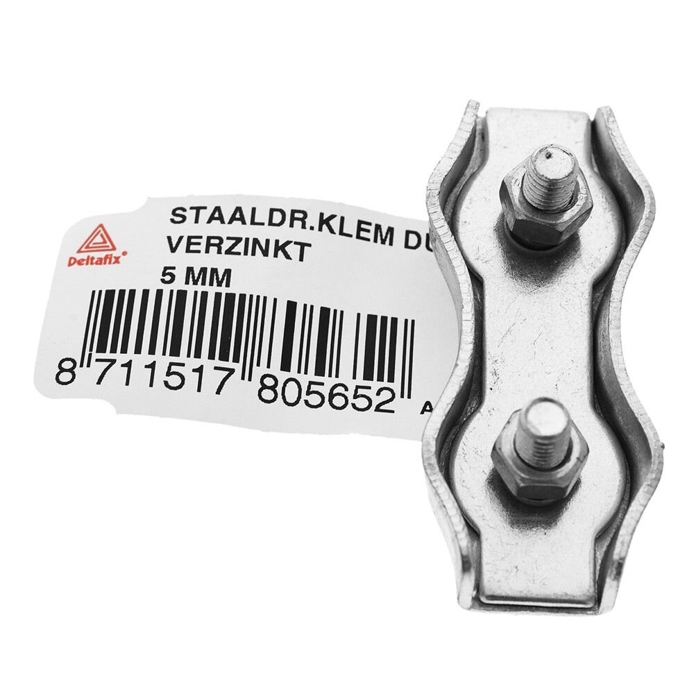 STAALDRAADKLEM 6MM DUPLEX VERZINKT
