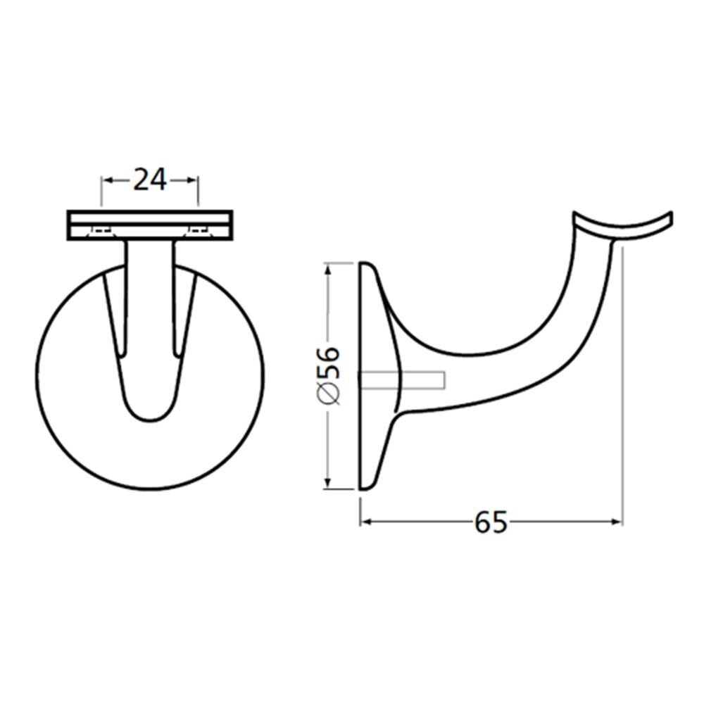 ALUMINIUM LEUNINGHOUDER 3501-01