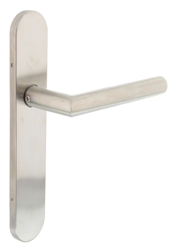 DEURKRUK RHENEN OVAAL SCHILD RVS BLIND