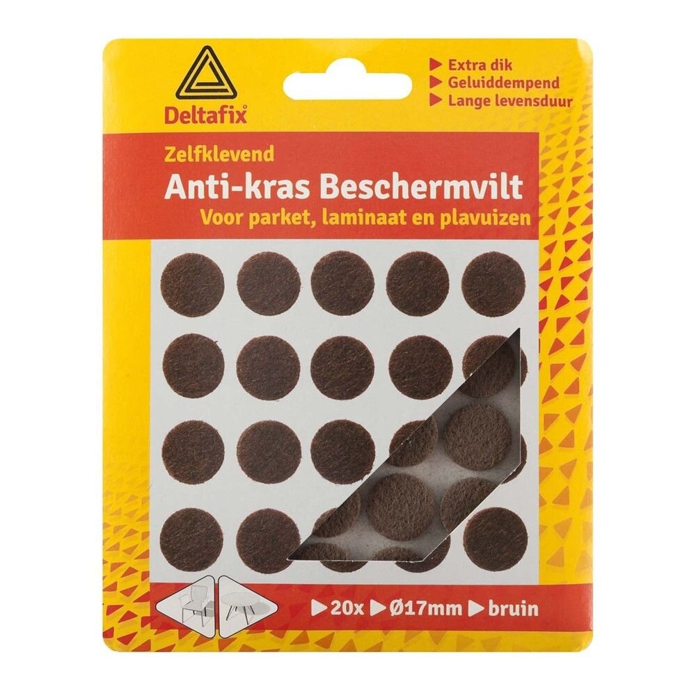ANTI-KRASVILT ROND 17MM BRUIN