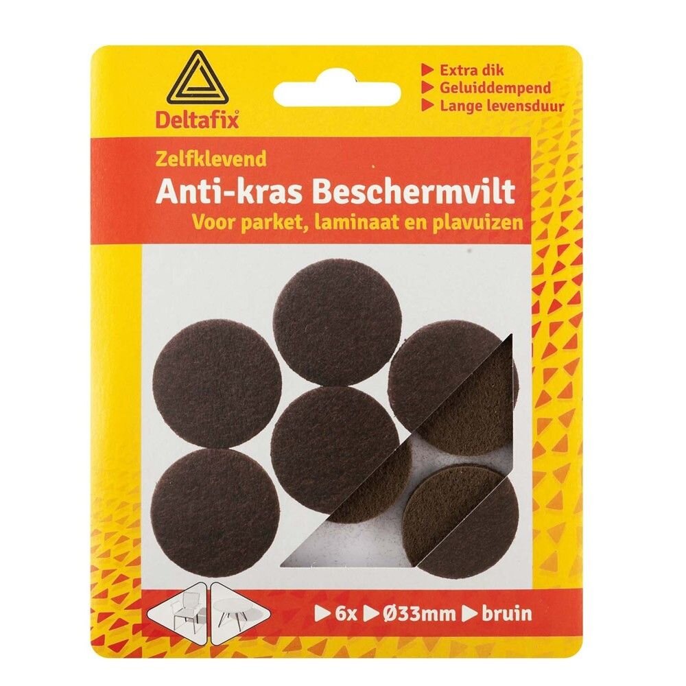 ANTI-KRASVILT ROND 33MM BRUIN