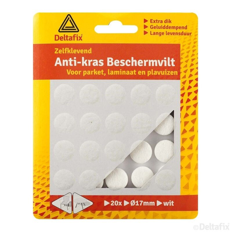 ANTI-KRASVILT ROND 17MM WIT