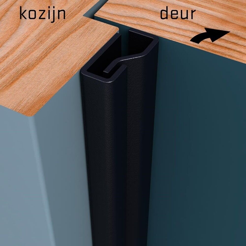 ANTI-INBRAAKSTRIP PLUS BINNENDRAAIEND 2050MM ZWARTGRIJS