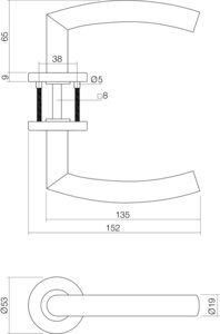DEURKRUK HALFROND/HOEK 90° BASIC OP ROND