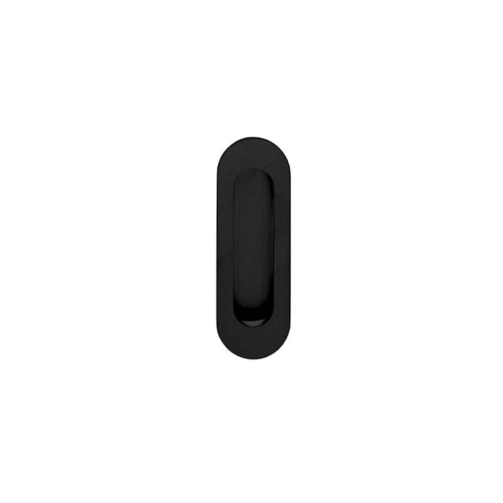 SCHUIFDEURKOM OVAAL 120 X 40MM BLIND ZWART
