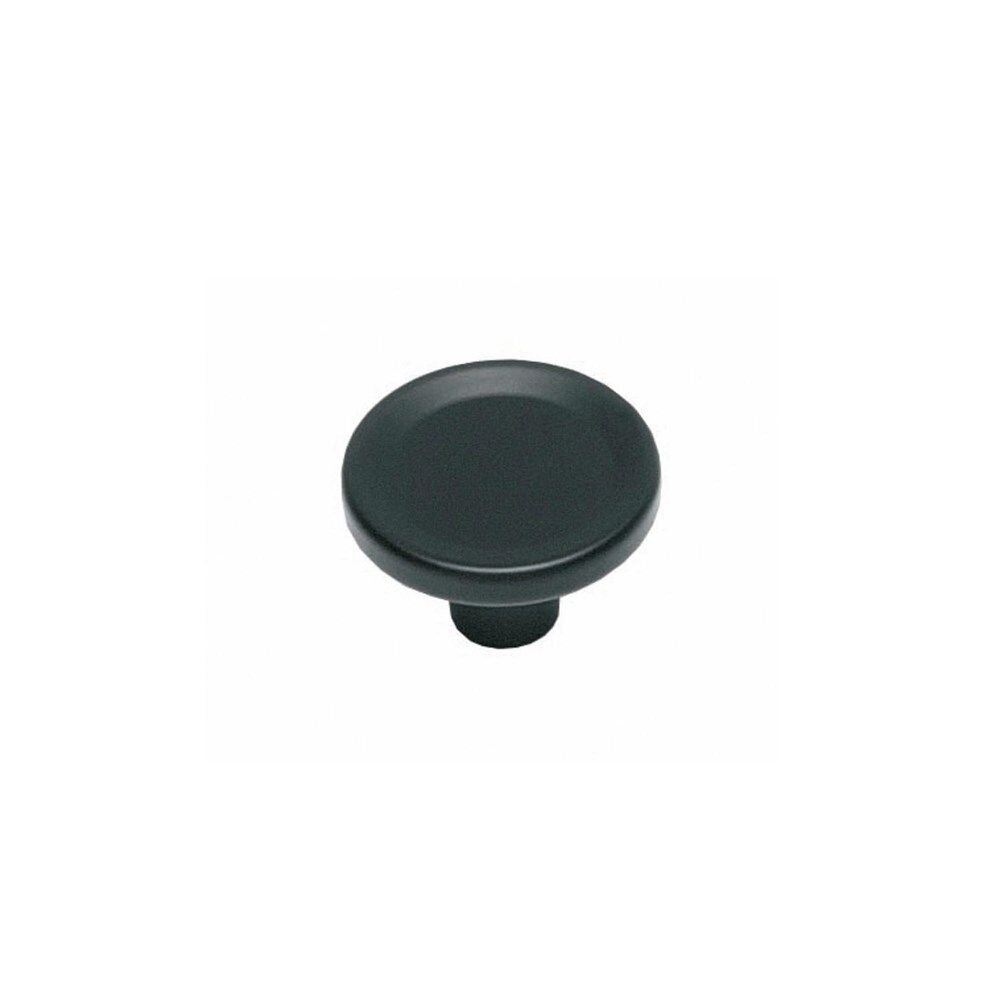 KNOP ROND GROOT MAT ZWART