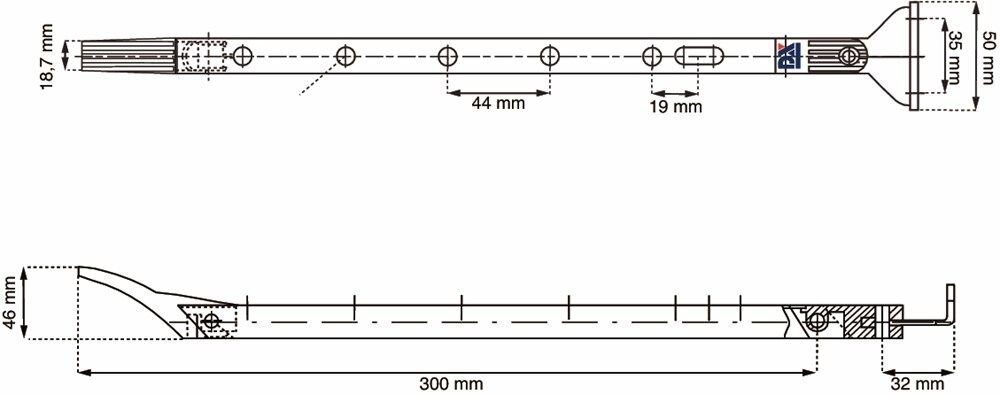 RAAMUITZETTER BUI. RVS/ZWART 30CM