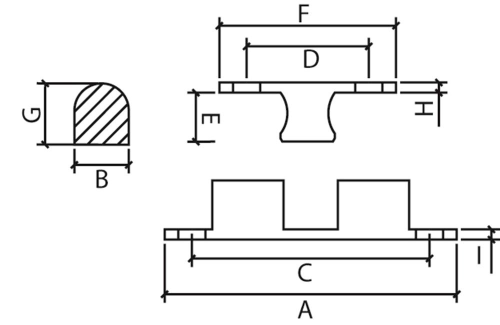 KOGELSNAPSLOT 43 X 8MM MESSING (4 STUKS)