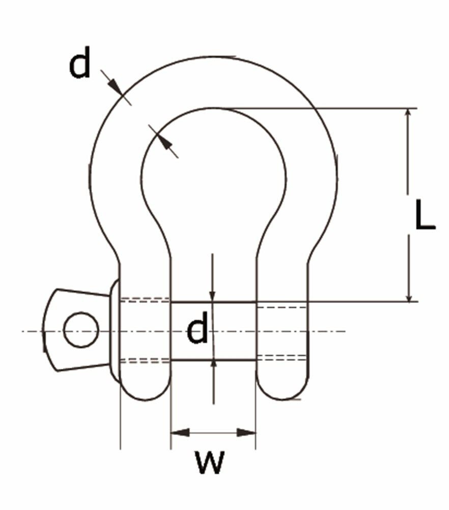 HARPSLUITING RVS AISI 316 8MM