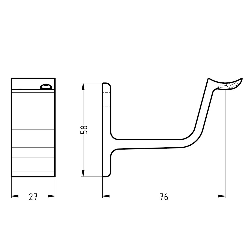 LEUNINGHOUDER HOLZADEL STOK M8 3553-01E