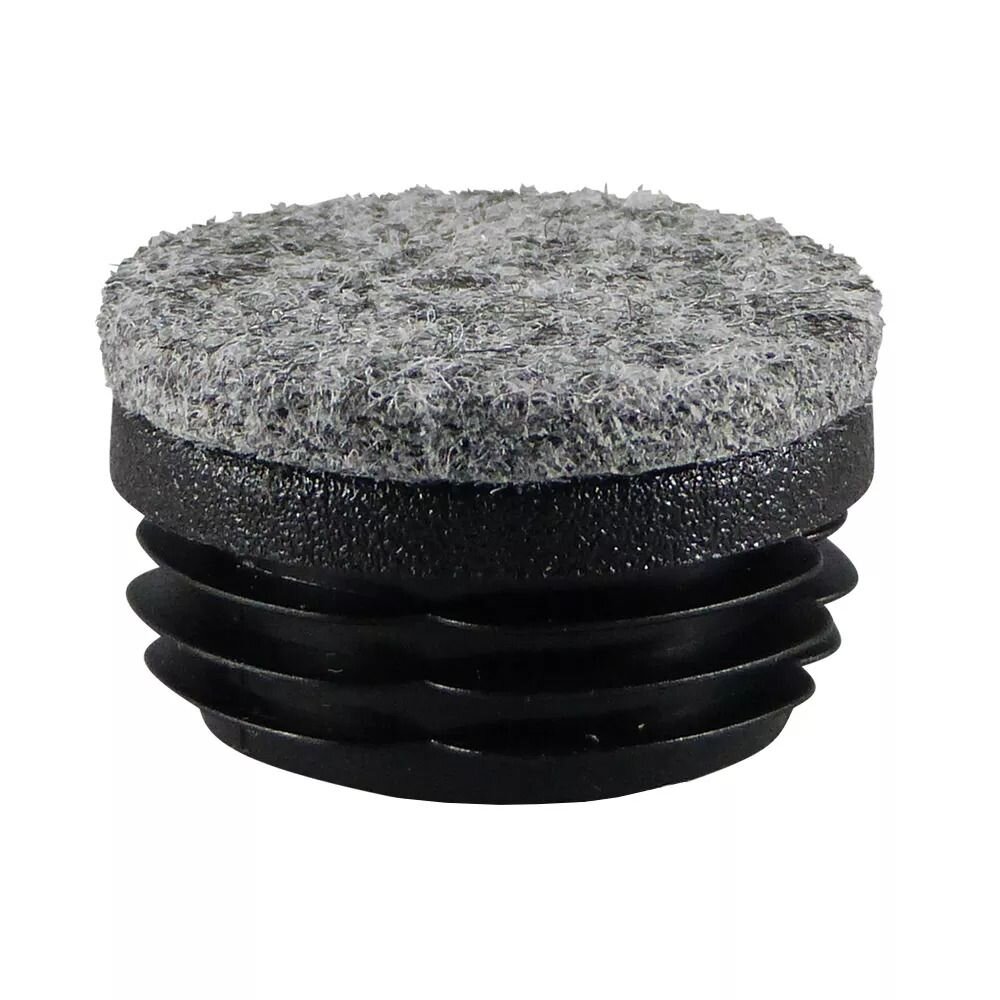INSTEEKDOP MET VILT 25 MM X ROND ZWART..