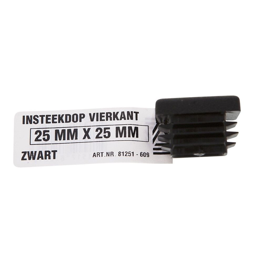INSTEEKDOP VIERKANT 20X20 MM ZWART
