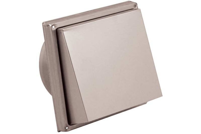 RVS BUITENROOSTER SCHUINE KAP Ø 125MM MET GAAS