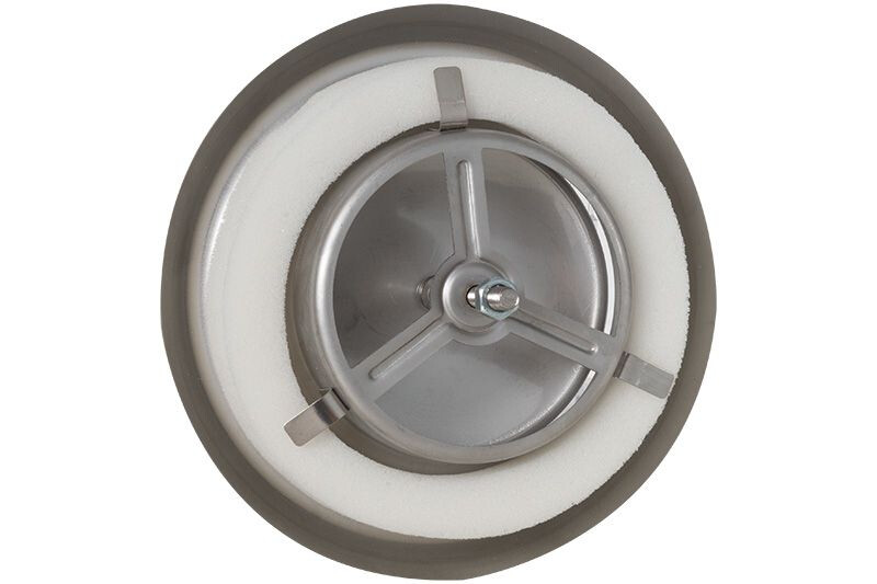 RVS AFZUIGVENTIEL MET KLEMMEN Ø 100MM