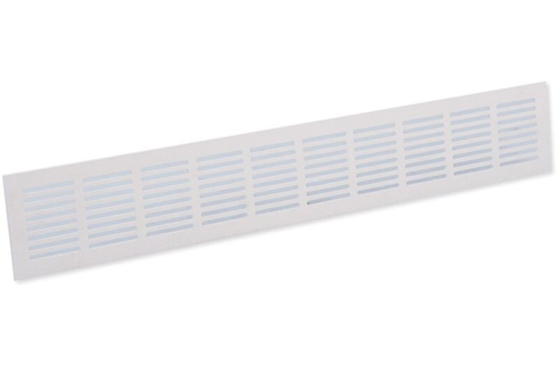 ALUMINIUM PLINTROOSTER 500 X 80MM, WIT