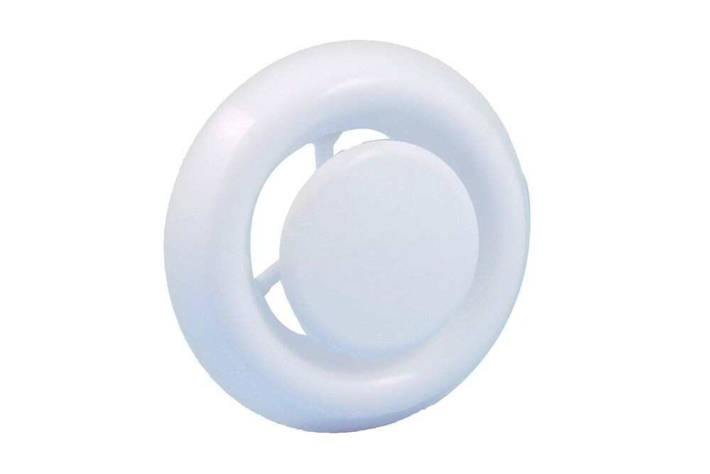 AFZUIGVENTIEL MET KLEMMEN Ø 100/125MM WIT