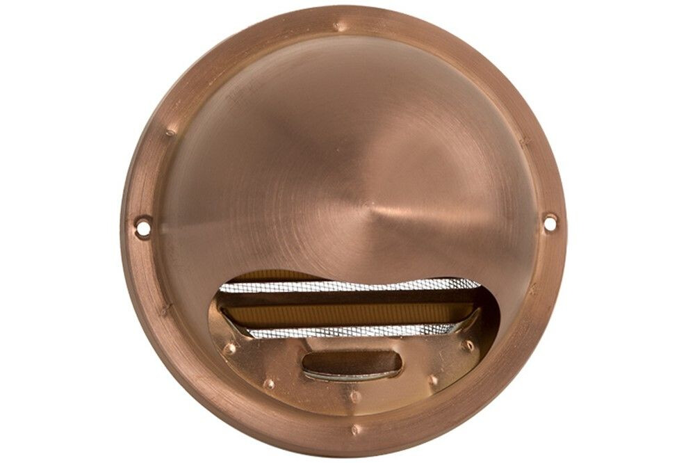 BUITENROOSTER BOL MODEL Ø 150MM RVS MET GAAS, ROODKOPER