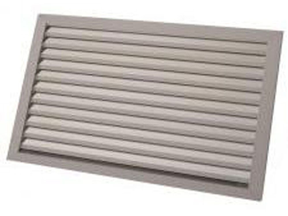 ALUMINIUM GEVELROOSTER 300 X 300MM MET VASTE LAMELLEN, GEANODISEERD