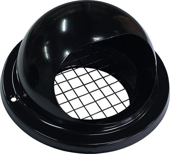 RVS BUITENROOSTER BOL 125MM ZWART
