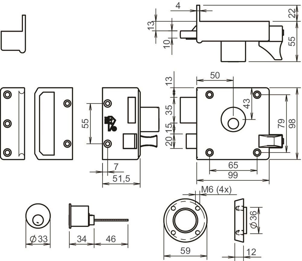 CILINDER OPLEGSLOT 1754-50 DR1