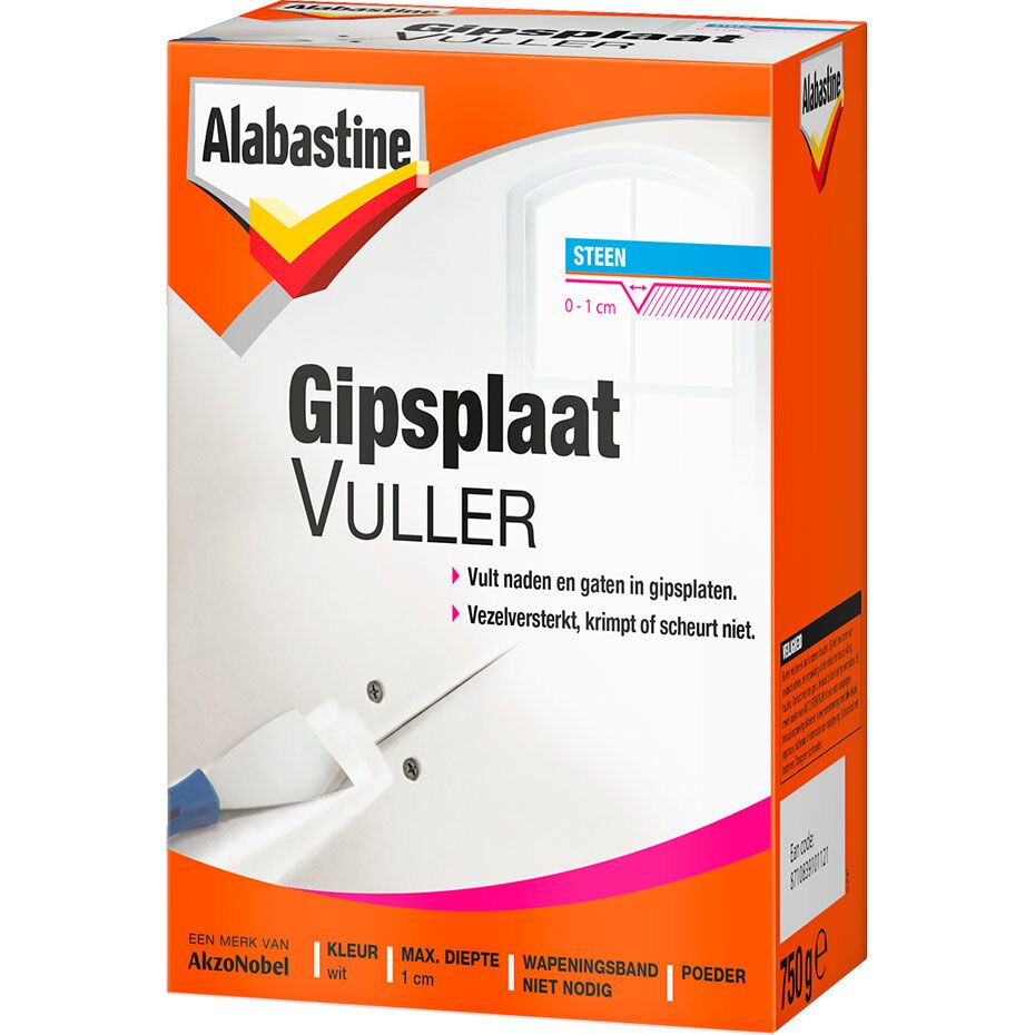 GIPSPLAAT VULLER 750 GR