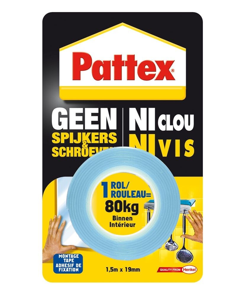 GEEN SPIJKERS & SCHROEVEN TAPE BINNEN