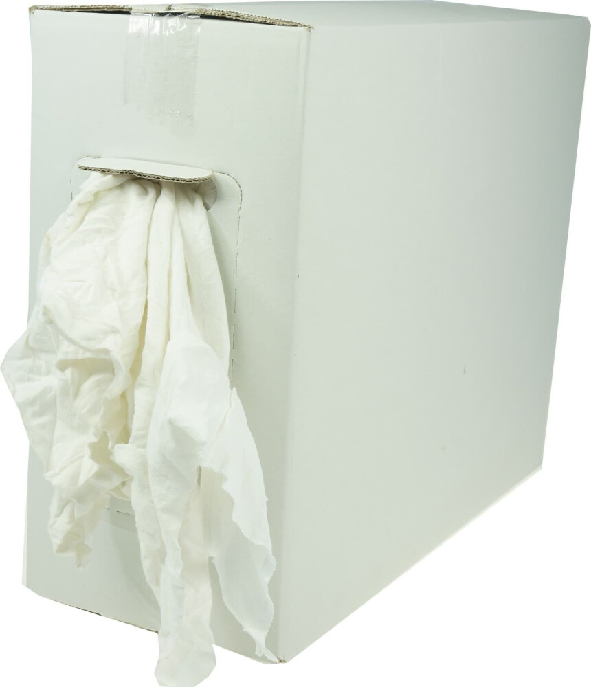 POETSDOEK WIT KATOEN 9KG / DOOS