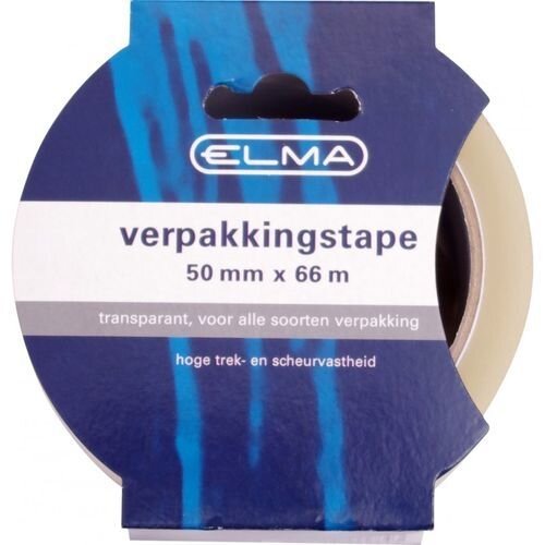 ELMA VERPAKKINGSTAPE TRANSP. 50MM 66MTR