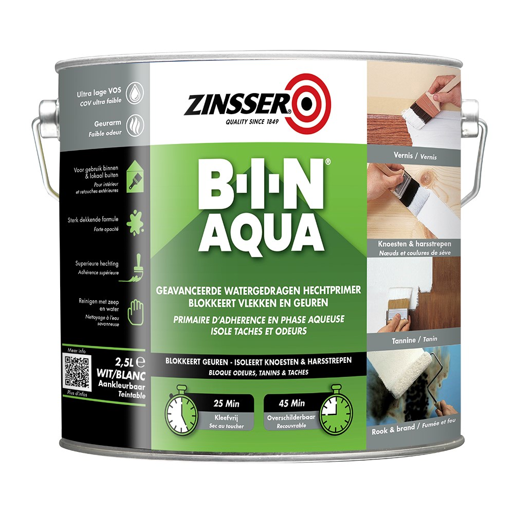 ZINSSER BIN AQUA WIT 2,5 LTR ISO