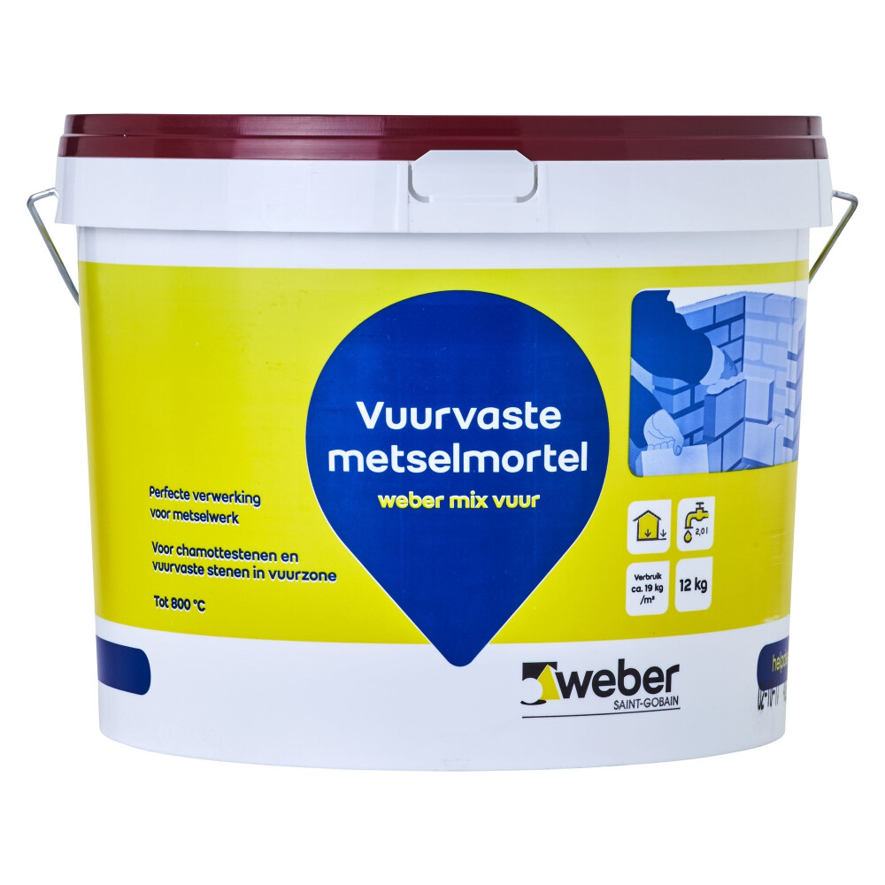 MIX VUUR VUURVASTEMORTEL 12 KG