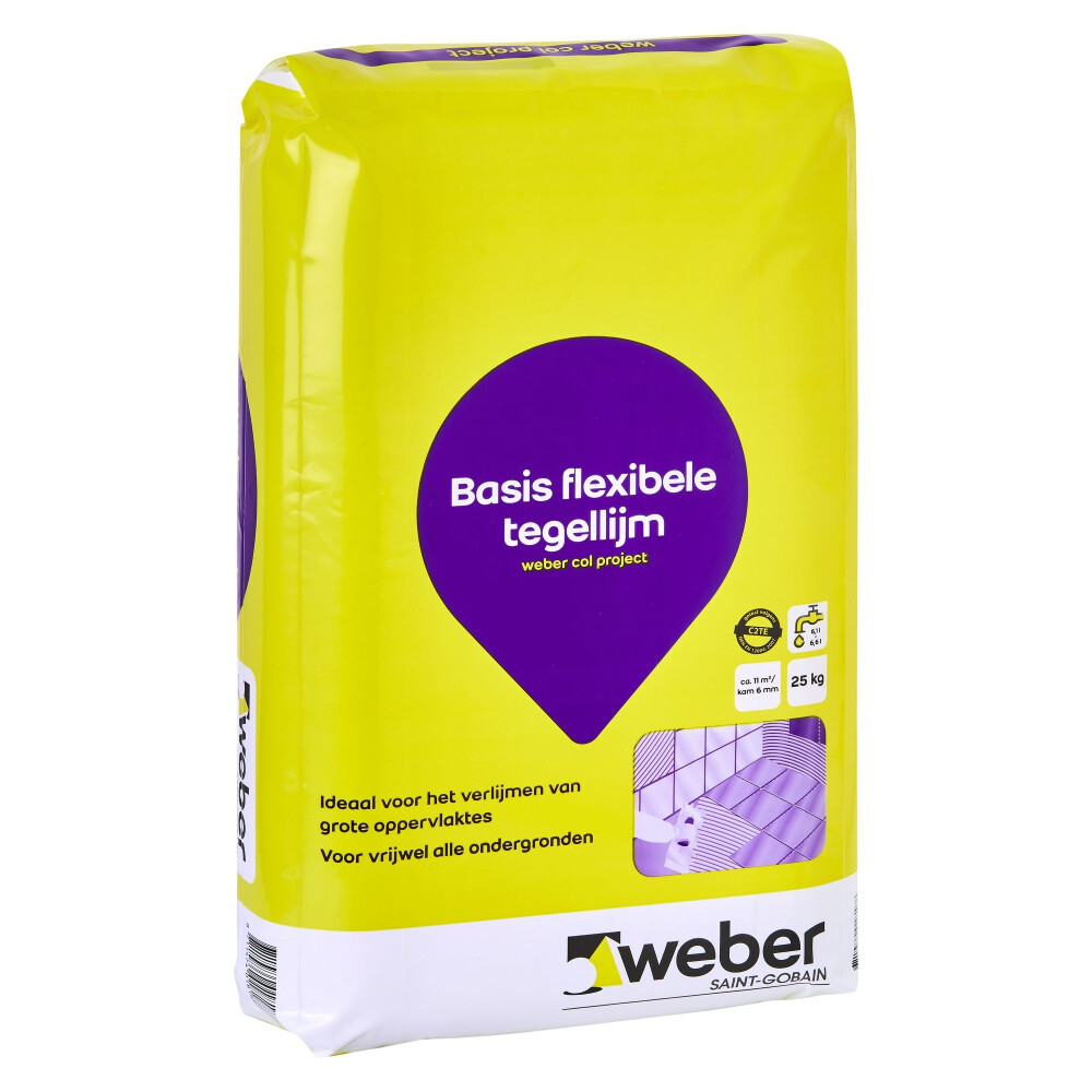 WEBER.COL. PROJECT BASIS TEGELLIJM 25KG